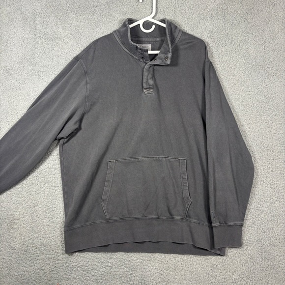 American Eagle Outfitters Other - American Eagle Sweatshirt Mens XXL Gray Super Soft Snap Mock Neck Pullover